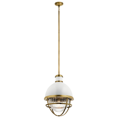 Tollis One Light Foyer Pendant in Natural Brass (12|43012NBR)