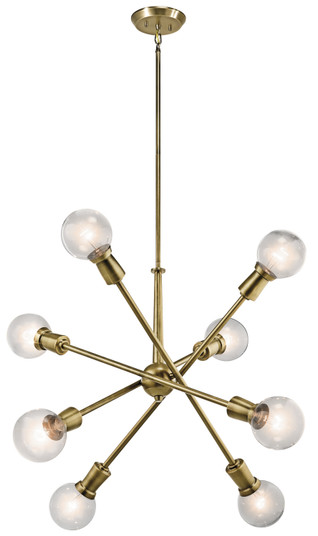 Armstrong Eight Light Chandelier in Natural Brass (12|43118NBR)