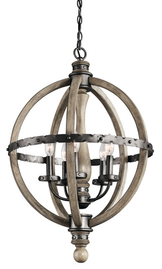 Evan Five Light Chandelier in Distressed Antique Gray (12|43324DAG)