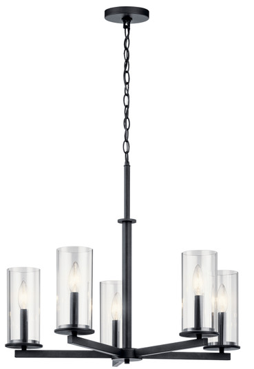 Crosby Five Light Chandelier in Black (12|43999BK)