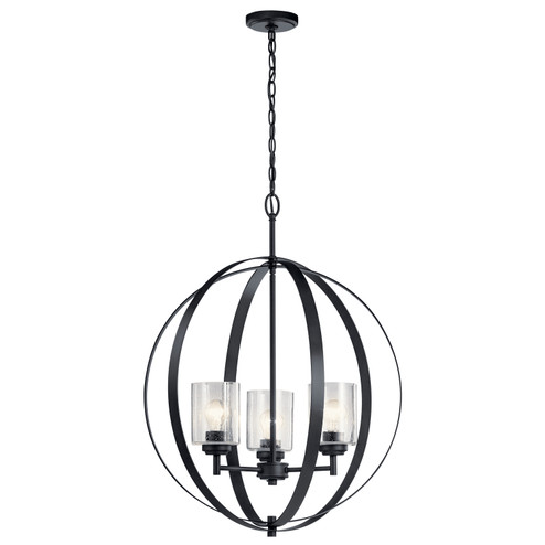 Winslow Three Light Chandelier in Black (12|44034BK)