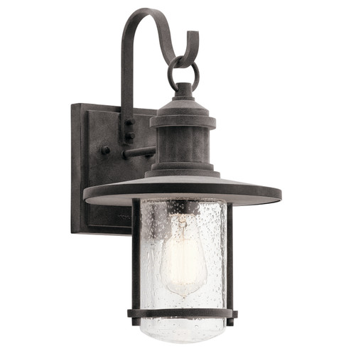 Riverwood One Light Outdoor Wall Mount in Weathered Zinc (12|49193WZC)