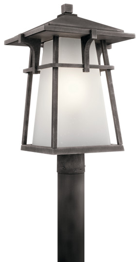 Beckett One Light Outdoor Post Mount in Weathered Zinc (12|49724WZC)