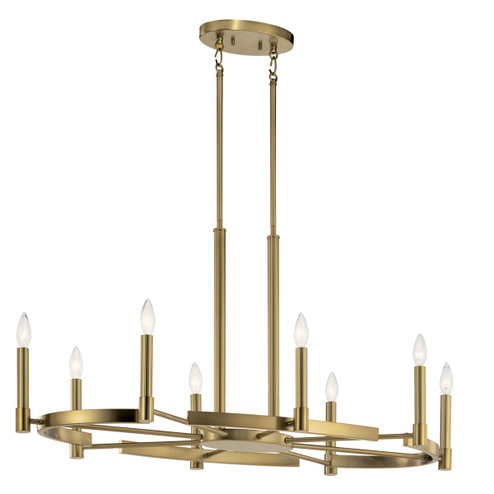 Tolani Eight Light Chandelier in Brushed Natural Brass (12|52429BNB)