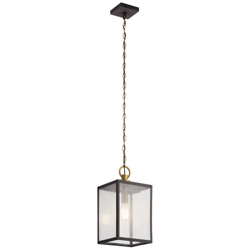 Lahden One Light Outdoor Pendant/Semi Flush Mount in Weathered Zinc (12|59008WZC)