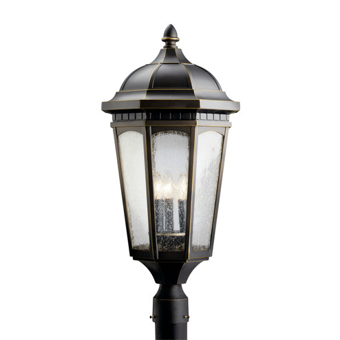 Courtyard Three Light Outdoor Post Mount in Rubbed Bronze (12|9533RZ)