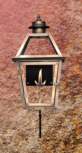 Atlas Gas Lantern Wall Mount in Natural Copper (180|AS1GT-W)