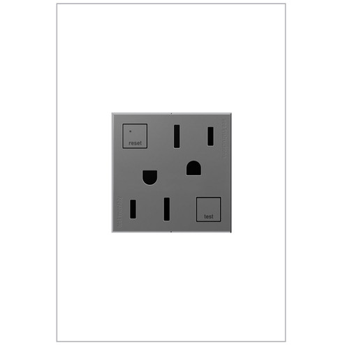 Adorne Duplex Self-Test GFCI Receptacles in Magnesium (246|AGFTR2152M4)