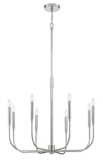 Eight Light Chandelier in Polished Nickel (90|580825)