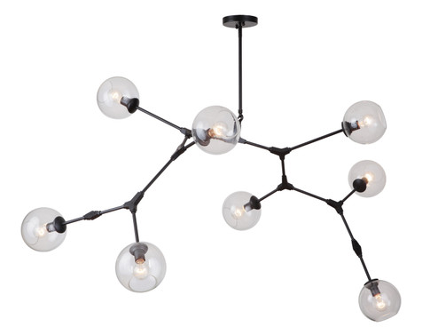 Baltic Eight Light Chandelier in Black (90|700808)