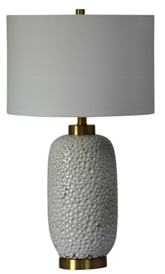 Harrison One Light Table Lamp in White /Gold Leaf (90|830026)