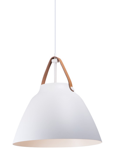 Nordic One Light Pendant in Tan Leather / White (16|11358TNWT)