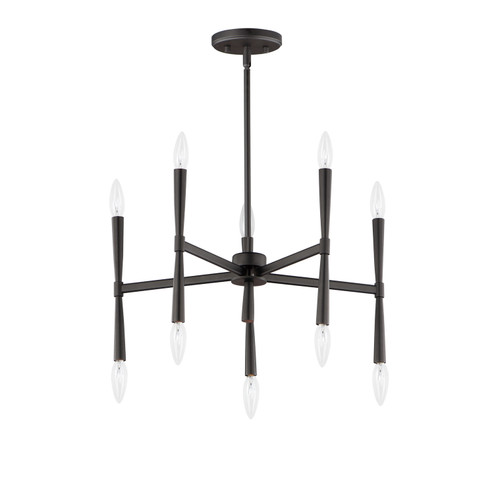 Rome Ten Light Chandelier in Black (16|24625BK)