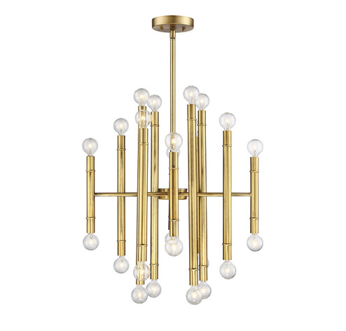 Mchan 24 Light Chandelier in Natural Brass (446|M10040NB)