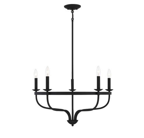 Five Light Chandelier in Matte Black (446|M10087MBK)