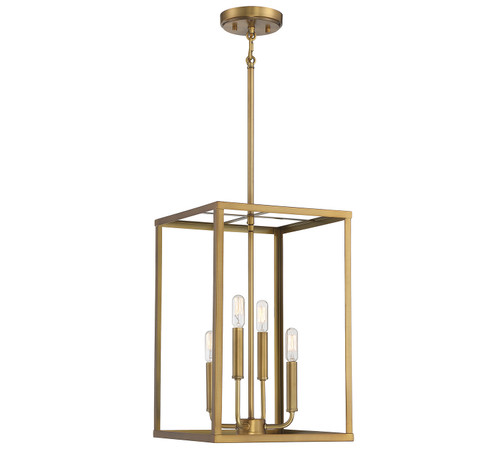 Four Light Pendant in Natural Brass (446|M30008NB)