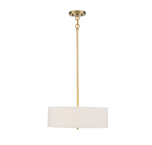 Three Light Pendant in Warm Brass (446|M70109NB)