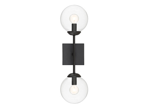 Mscon Two Light Wall Sconce in Black (446|M90001-BK)