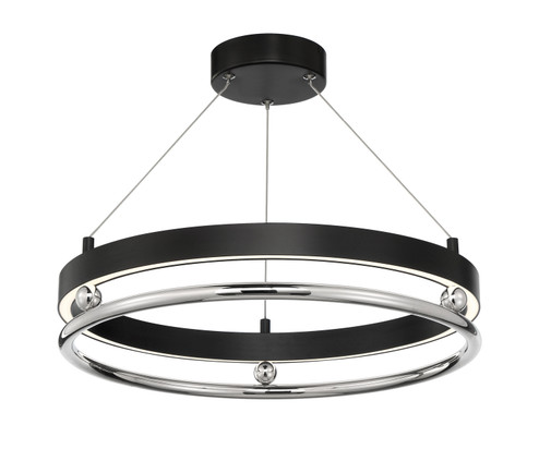 Grande Illusion LED Semi Flush Mount in Coal W/ Polished Nickel Highli (29|N7992-572-L)