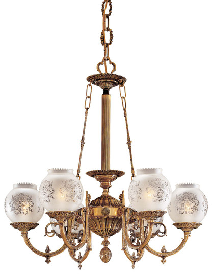 Metropolitan Six Light Chandelier in Antique Classic Brass (29|N801906)