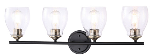 Winsley Four Light Wall Lamp in Coal And Stained Brass (7|2434-878)