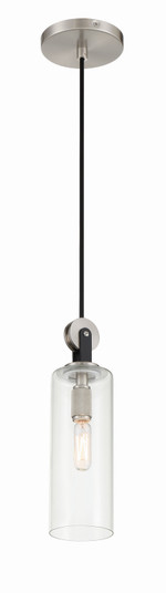 Pullman Junction One Light Mini Pendant in Coal With Brushed Nickel (7|2890-691)