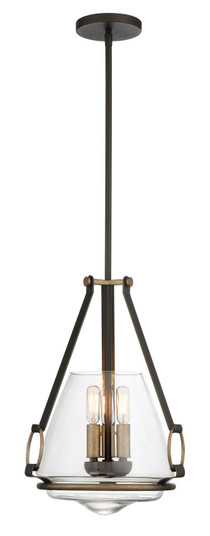 Eden Valley Three Light Pendant/Semi Flush Mount in Smoked Iron W/Aged Gold (7|3903-107)