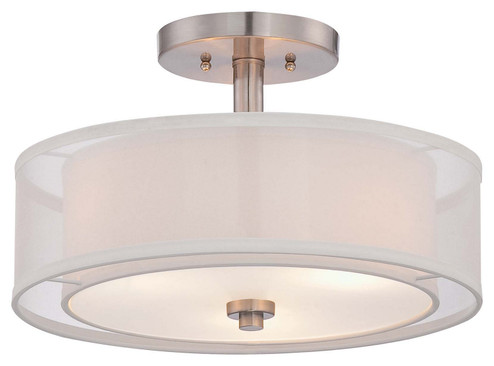 Parsons Studio Three Light Semi Flush Mount in Brushed Nickel (7|4107-84)