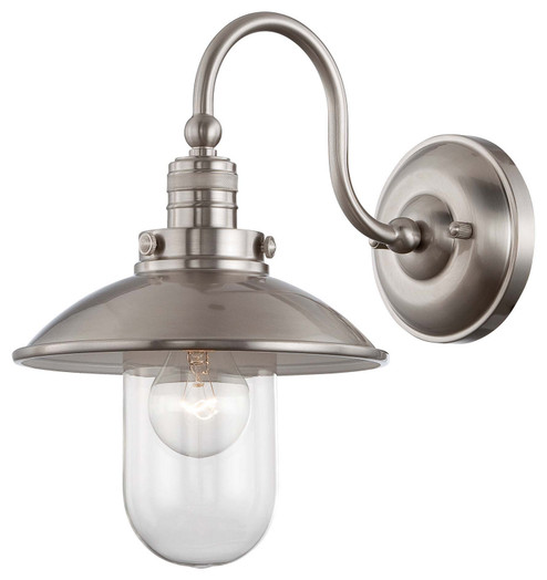 Downtown Edison One Light Wall Mount in Brushed Nickel (7|71162-84)