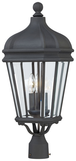 Harrison Three Light Post Mount in Coal (7|8696-66)