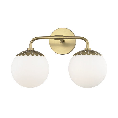 Paige Two Light Bath and Vanity in Aged Brass (428|H193302-AGB)