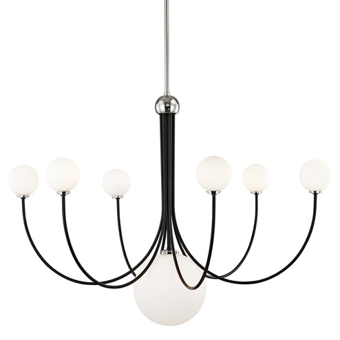 Coco LED Chandelier in Polished Nickel/Black (428|H234807-PN/BK)