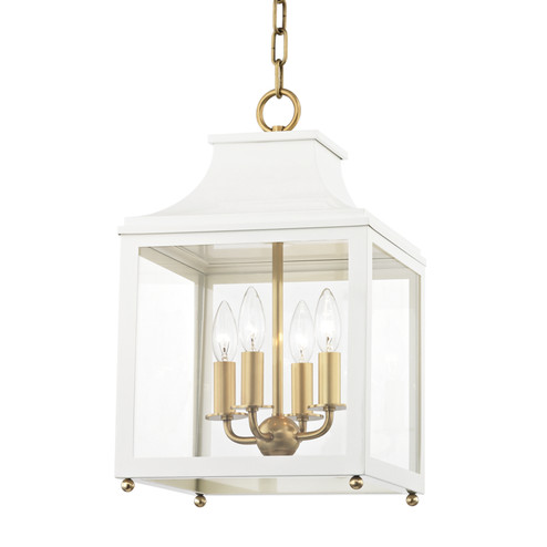 Leigh Four Light Lantern in Aged Brass/Soft Off White (428|H259704S-AGB/WH)