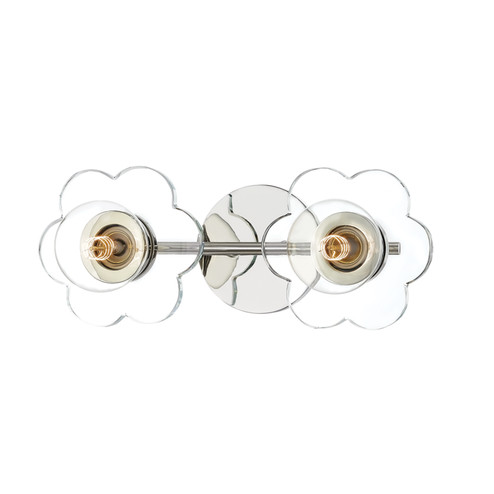 Alexa Two Light Bath and Vanity in Polished Nickel (428|H357302-PN)