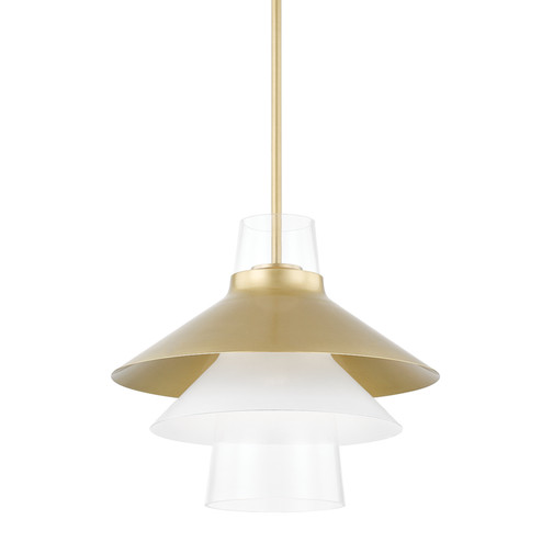 Jessy One Light Pendant in Aged Brass (428|H404701L-AGB)