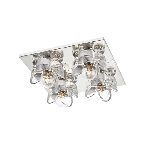 Shea Four Light Flush Mount in Polished Nickel (428|H410504-PN)