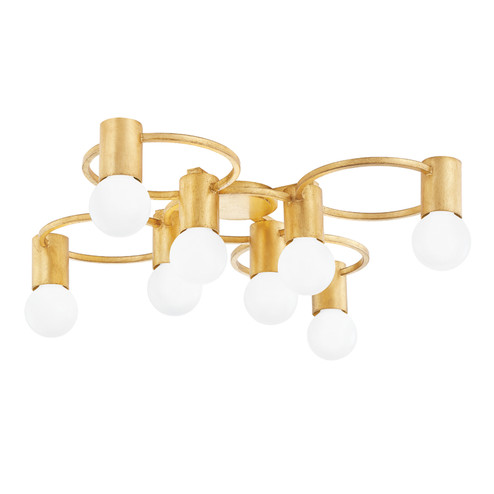 Hope Eight Light Semi Flush Mount in Gold Leaf (428|H413608-GL)