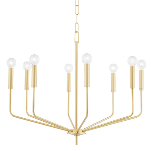 Bailey Eight Light Chandelier in Aged Brass (428|H516808-AGB)