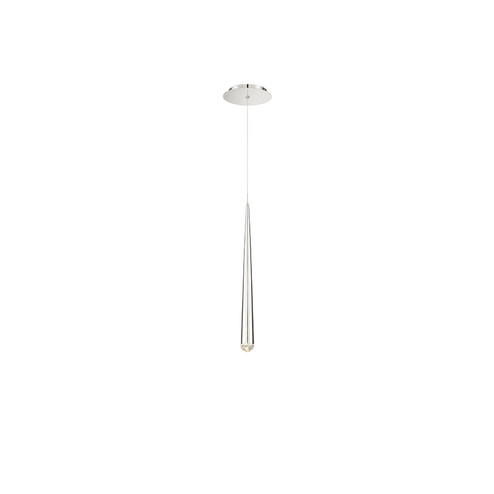 Cascade LED Mini Pendant in Polished Nickel (281|PD-41719-PN)