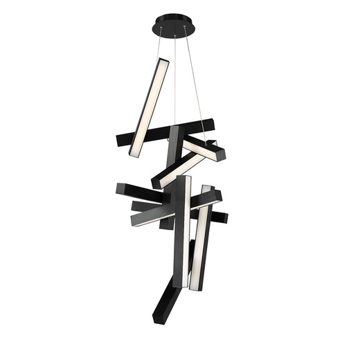 Chaos LED Chandelier in Black (281|PD-64849-BK) Chaos LED Chandelier in Black (281|PD-64849-BK)