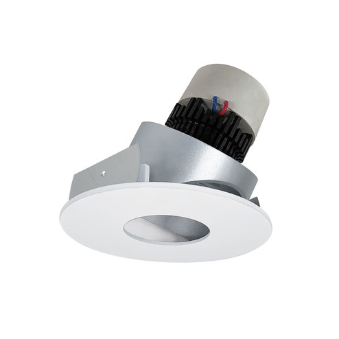 LED Pearl Adjustable Trim in Haze Pinhole / Matte Powder White Flange (167|NPR-4RPHACDXHZMPW)