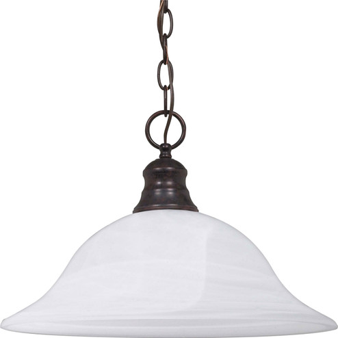 Alabaster Glass Hanging Dome One Light Pendant in Old Bronze (72|60-391)