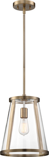 Bruge One Light Pendant in Burnished Brass / Clear (72|60-6697)
