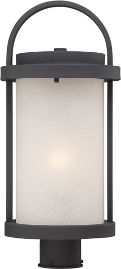 Willis LED Outdoor Post Mount in Textured Black / Antique White Glass (72|62-654)