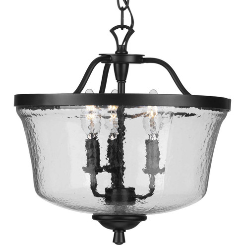 Bowman Three Light Semi Flush Convertible in Black (54|P350148-031)