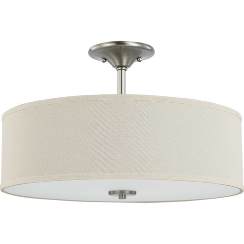 Inspire Three Light Semi Flush Mount in Brushed Nickel (54|P350168-009)