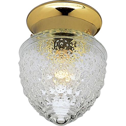 Glass Globes One Light Flush Mount in Polished Brass (54|P3750-10)