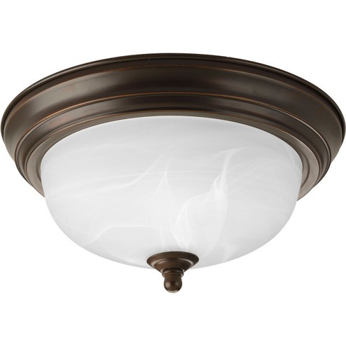 Dome Glass - Alabaster One Light Flush Mount in Antique Bronze (54|P3924-20)
