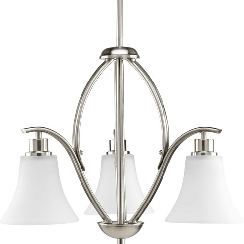 Joy Three Light Chandelier in Brushed Nickel (54|P4489-09)