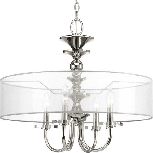 Marche' Four Light Pendant in Polished Nickel (54|P500043-104)